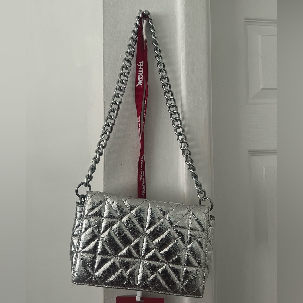 silver handbag